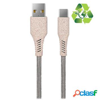 Cavo ecologico USB-A / USB-C Ksix - 1 m