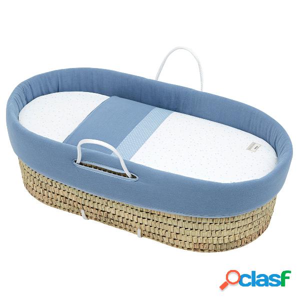 Cestone Palma Foderato Une Astra Azzurro 39X80X25 Cm