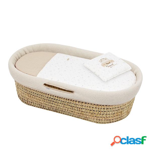 Cestone Palma Foderato Une Sky Beige 39X80X25 Cm