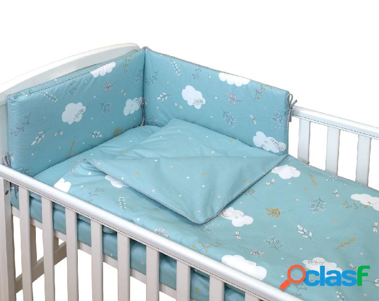 Completo Culla 3 pezzi M 190 AIRY TURQUOISE BRANCHES -