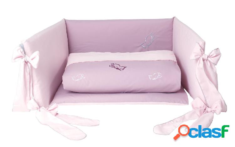 Completo Culla 3 pezzi M 190 BUTTERFLY HEATHER LIGHT PINK
