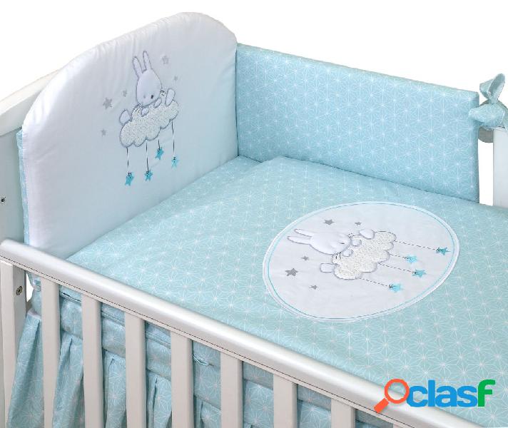 Completo Culla 5 Pezzi Double Face S SKYBUNNY ROSETTE