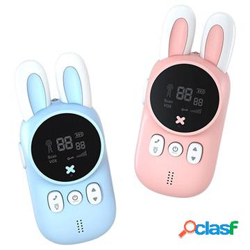 Coniglio Design Kids Walkie Talkie XJ11 - blu e rosa