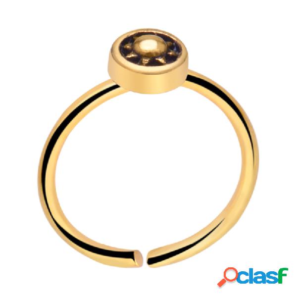 Continuous ring (surgical steel, gold, shiny finish) Acciaio