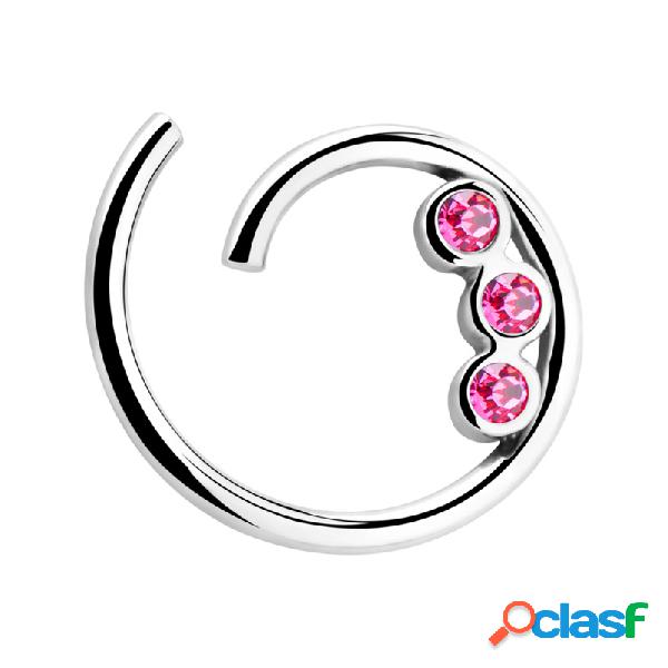 Continuous ring (surgical steel, silver, shiny finish) con