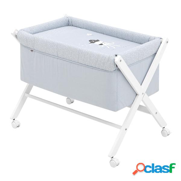Culla X Di Legno Une Be Ocean Gris/Bianco