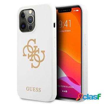 Custodia Guess per iPhone 13 Pro Max con logo 4G in silicone