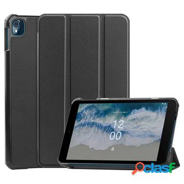 Custodia Smart Folio Serie Tri-Fold per Nokia T10 - Nera