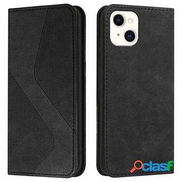 Custodia a portafoglio per iPhone 13 stile business - nera