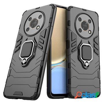 Custodia ibrida Honor X30 con supporto ad anello - nera