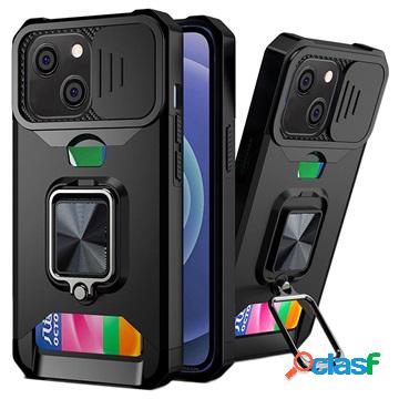 Custodia ibrida multifunzione 4 in 1 per iPhone 13 - nera