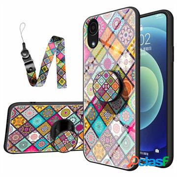 Custodia ibrida per Samsung Galaxy A03 Core motivo a scacchi