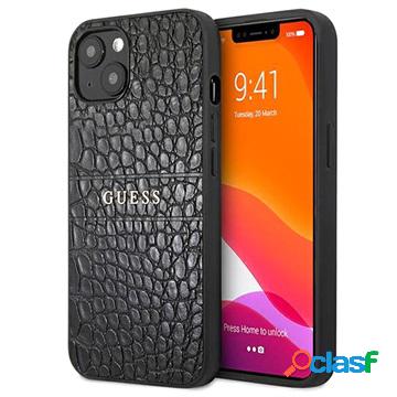 Custodia ibrida per iPhone 13 della collezione Guess Croco