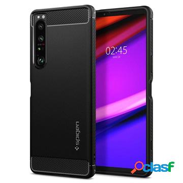 Custodia in TPU Spigen Rugged Armor per Sony Xperia 1 IV -