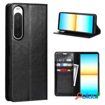 Custodia in pelle a portafoglio per Sony Xperia 10 IV con