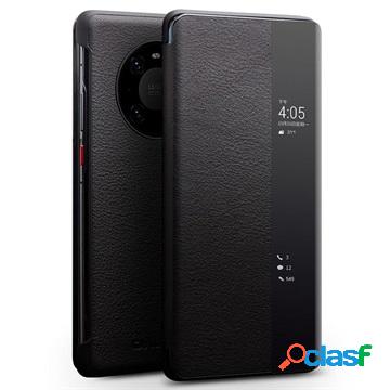 Custodia in pelle a vibrazione Qialino Smart View per Huawei