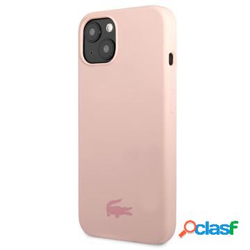 Custodia in silicone liquido per iPhone 13 Lacoste - rosa