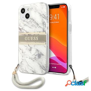 Custodia per iPhone 13 Guess Marble Collection con cinturino