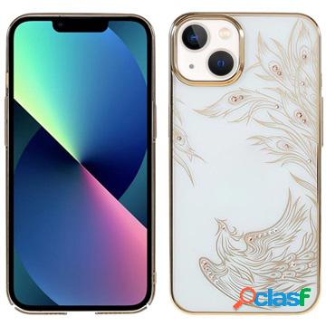 Custodia per iPhone 13 Kingxbar Phoenix Nirvana Series - Oro