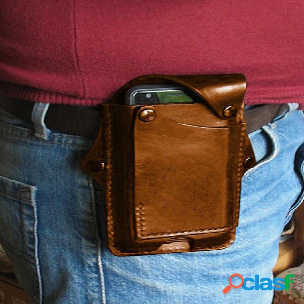 Custodia per telefono da uomo EDC 6,3'' Vera Pelle
