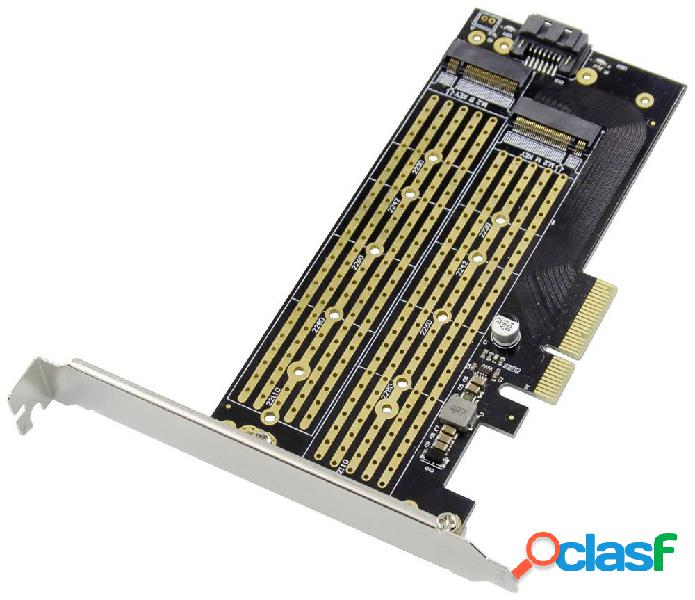 Digitus DS-33172 2+1 Porta Scheda PCI Express x8 per M.2 SSD