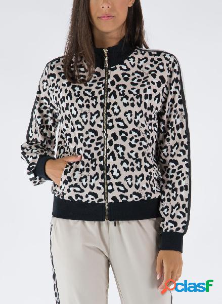 FELPA FULL ZIP ANIMALIER TERRY