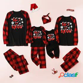 Family Look Christmas Pajamas Christmas Gifts Plaid Letter