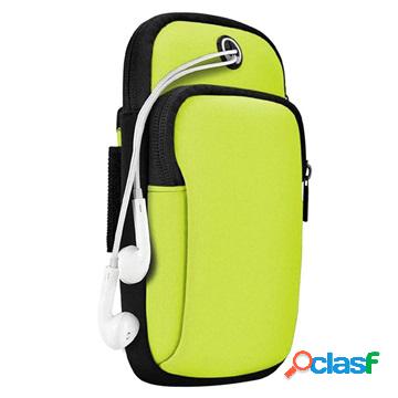 Fascia da Braccio Sportiva Universale con Doppia Tasca -