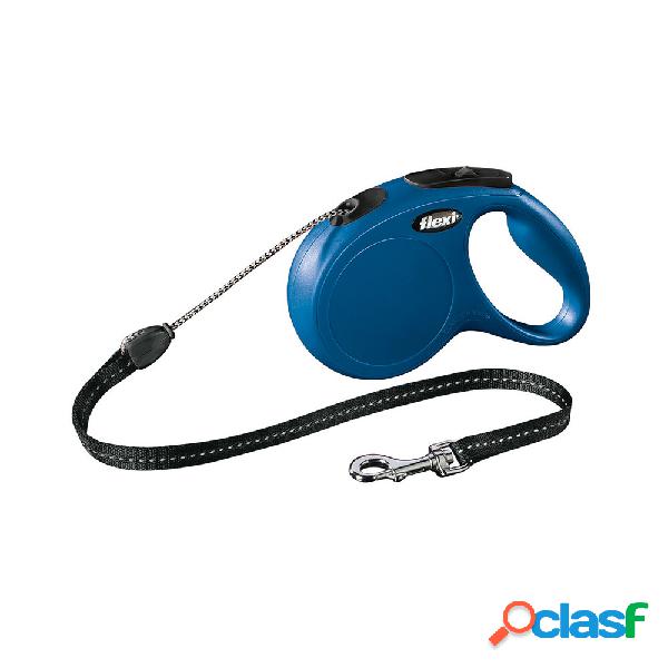 Flexi Guinzaglio New Classic Medium 5 mt Corda Blu