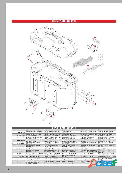 Givi dlm36kit ricambio kit di fissaggio dlm36a su pl/plr