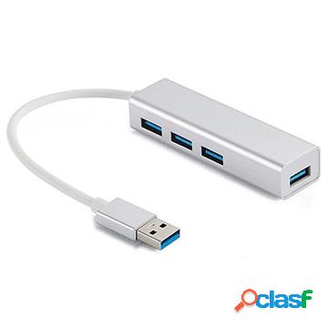 Hub USB 3.0 Sandberg 333-88 - Windows, MacOS - Argento