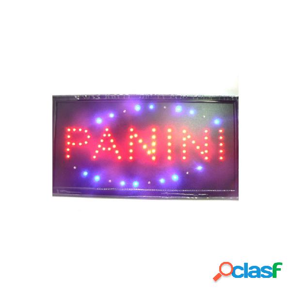 INSEGNA LUMINOSA A LED CON SCRITTA PANINI 47,5 x 25 x 2 cm