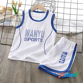 Kids Boys Sports Suit Tank Shorts Clothing Set Sleeveless 2