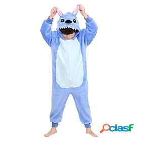 Kid's Kigurumi Pajamas Monster Blue Monster Animal Onesie