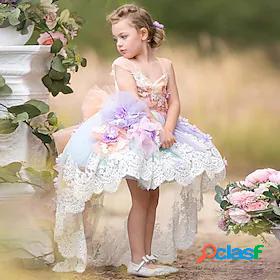 Kids Little Girls Dress Floral Party Wedding A Line Dress