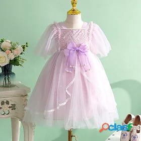 Kids Little Girls Dress Sequin Performance Pegeant A Line