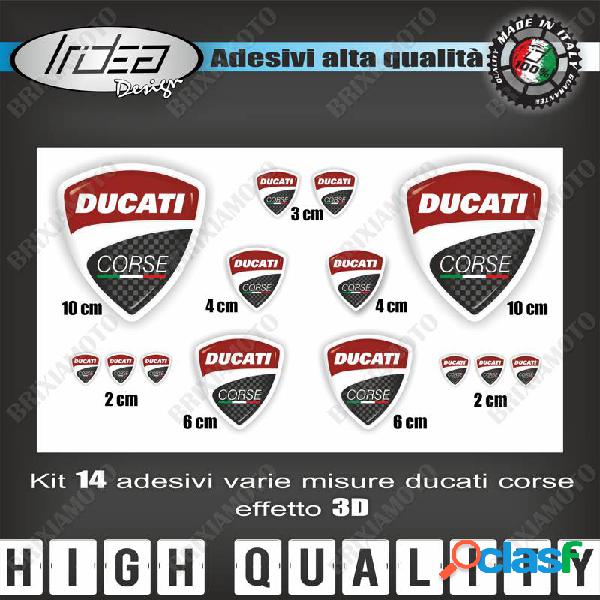 Kit 14 adesivi new effetto 3d sport