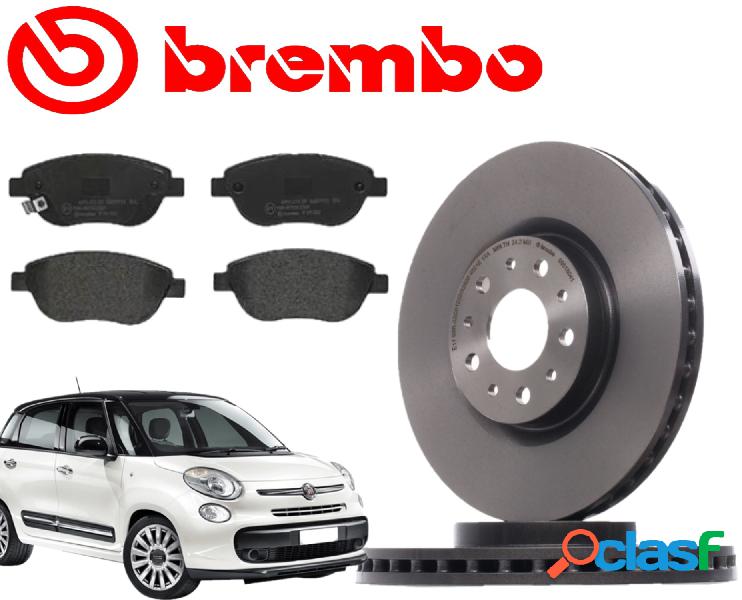 Kit Dischi e Pastiglie Freno Anteriori Brembo Fiat 500L 0.9