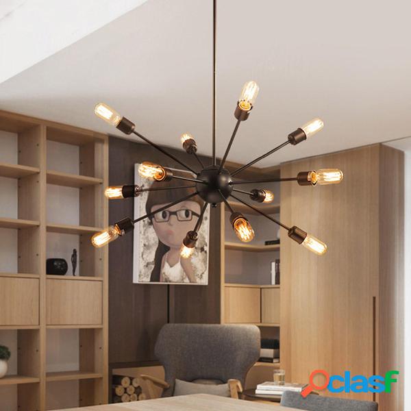 Lampadario a sospensione industriale Edut Sputnik E27 a 12