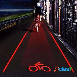 Laser Luci bici Luce posteriore per bici luci di sicurezza