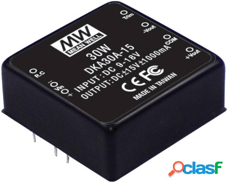 Mean Well DKA30A-12 Convertitore DC/DC 30 W Num. uscite: 2 x