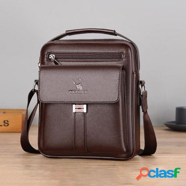 Menico Uomo Pelle Artificiale Business Casual Tracolla