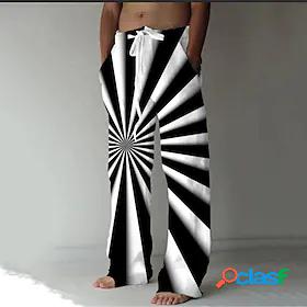 Mens Classic Style Basic 3D Print Elastic Drawstring Design
