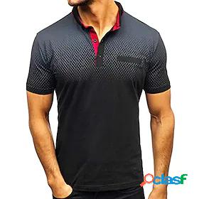 Mens Golf Shirt Tennis Shirt Graphic Patterned Collar Daily