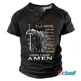 Mens Henley Shirt T shirt Tee Graphic Patterned Color Block