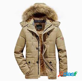 Mens Hoodie Jacket Sports Puffer Jacket Military Tactical