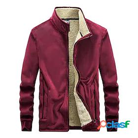Men's Jacket Quilted Regular Coat Black Blue Red Daily