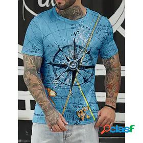 Men's Tee T shirt Tee Graphic Prints Compass 3D Print Round