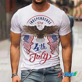 Men's Unisex T shirt Tee Graphic Prints Eagle National Flag