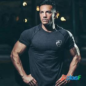 Mens Workout Shirt Running Shirt Short Sleeve Casual